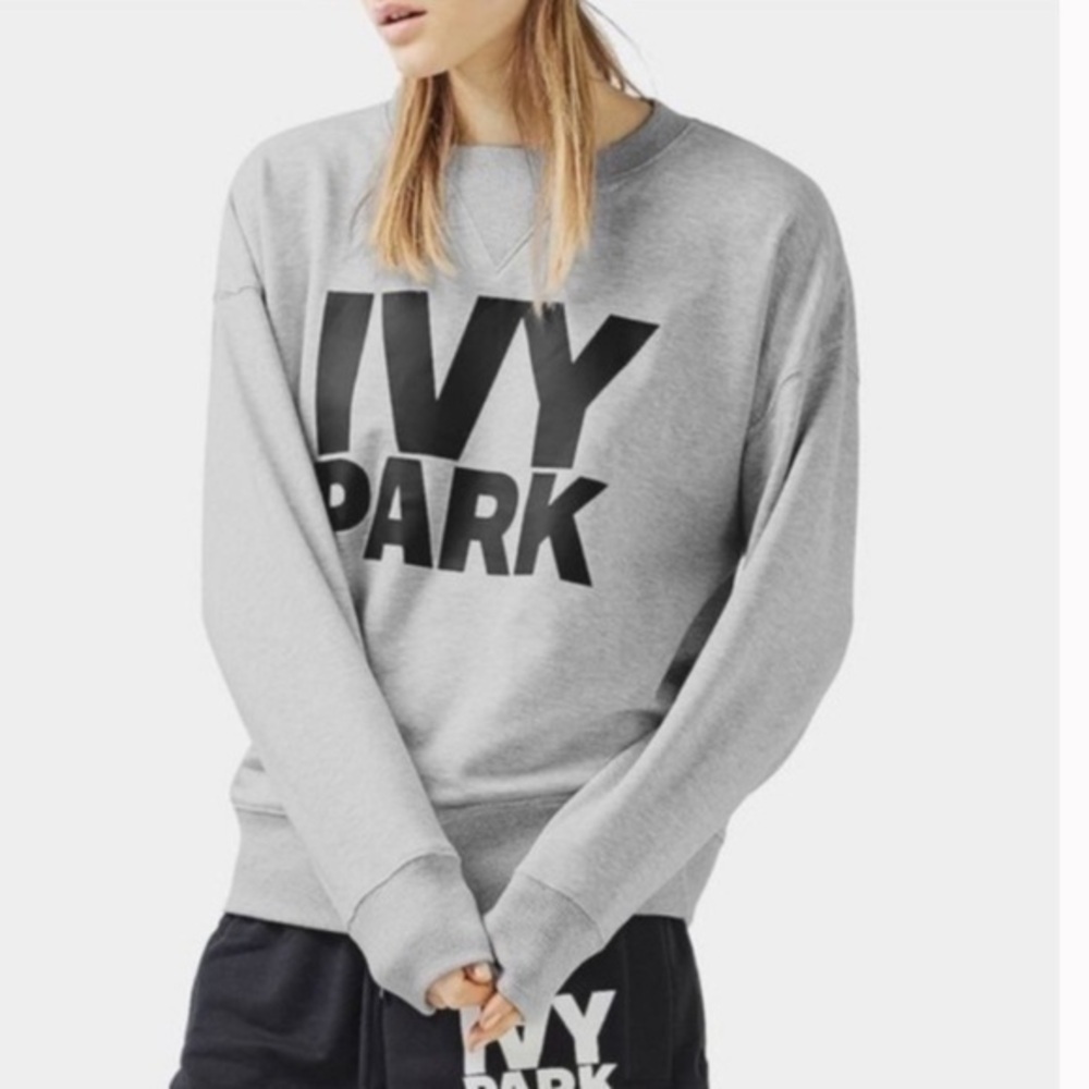 IVY PARK Logo Crewneck Long Sleeve Sweatshirt Grey Color Womens size small